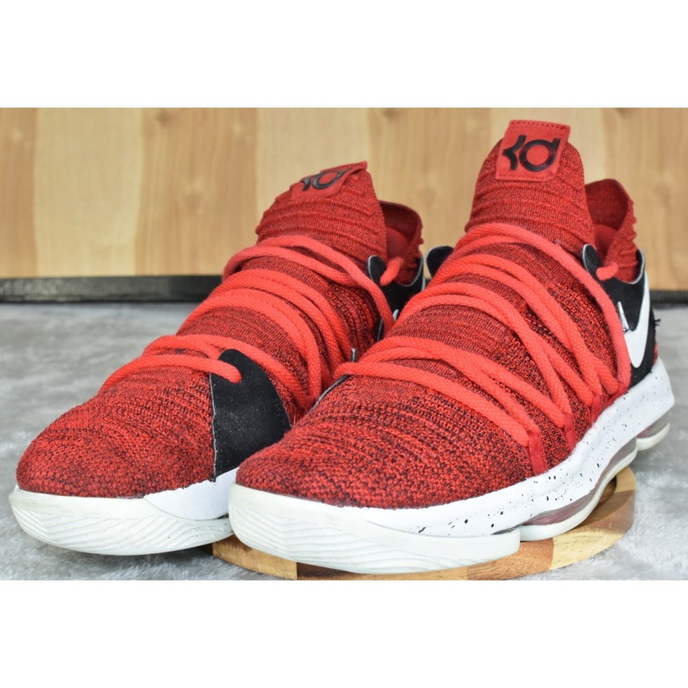Nike KD 10 Men Shoes Size 12 Red Velvet Running Basketball Activewear Sneakers